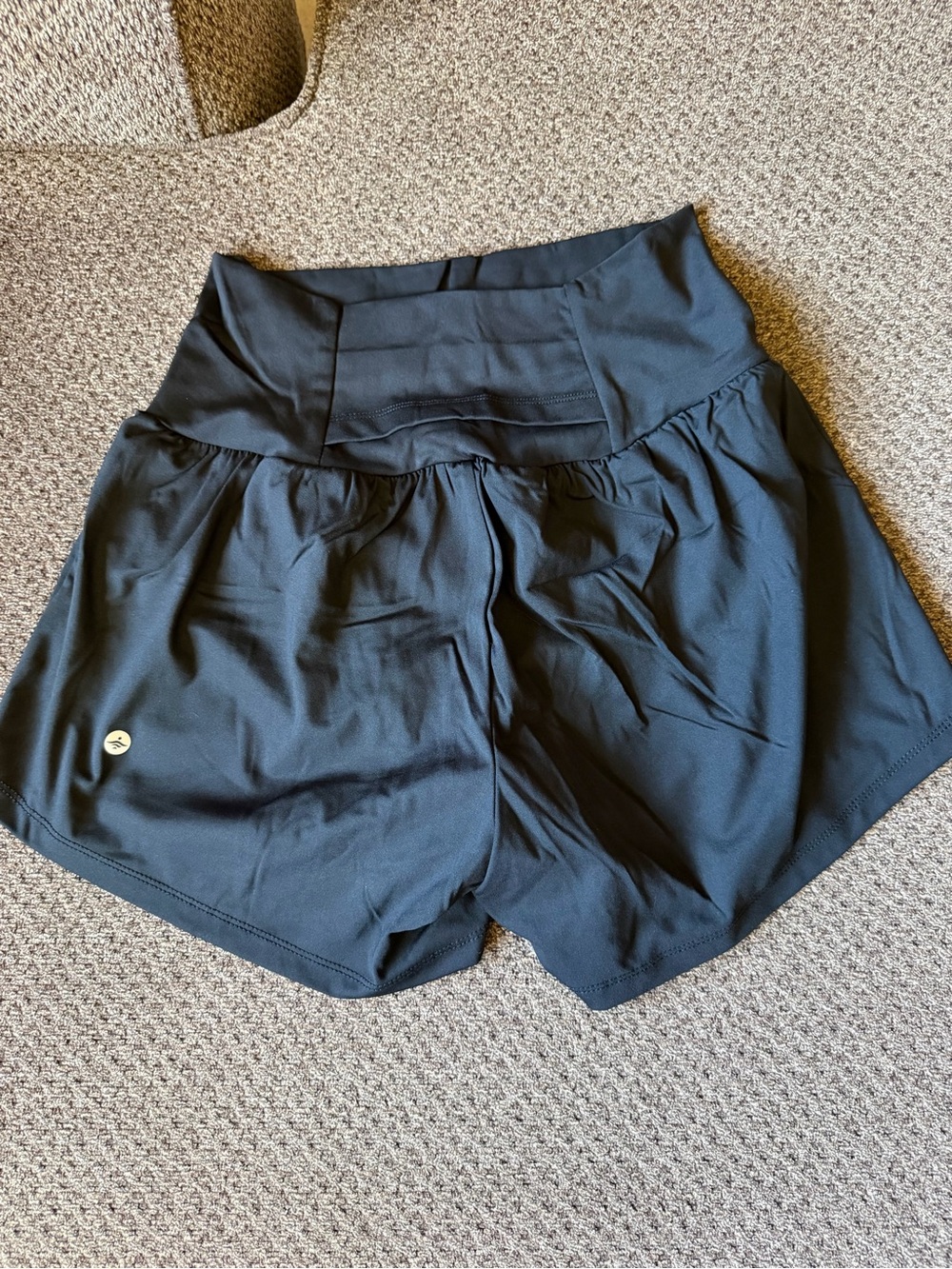 HALARA Black High-Rise Athletic Shorts with Built-In Liner